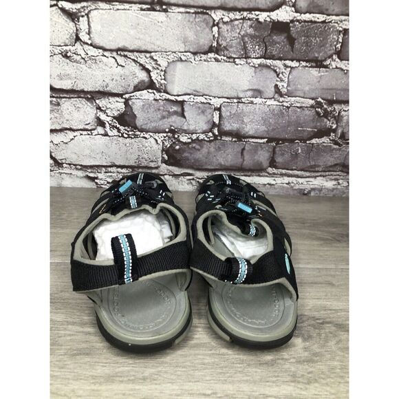 KEEN Black Blue Textile Synthetic Drawstring Hiking Sandas Women Sz 9M US/39.5EU - Picture 6 of 16